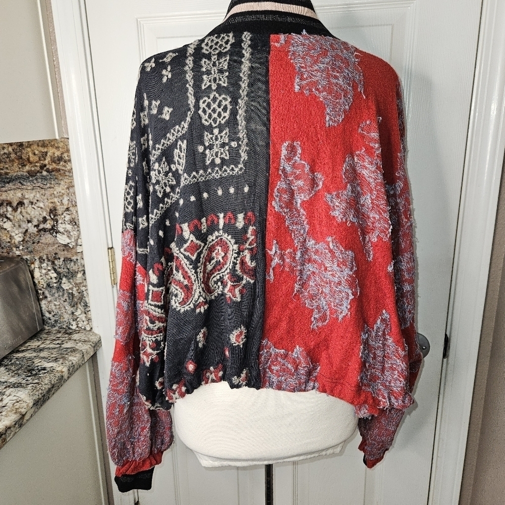 Free people crop textured zip up jacket XS - Picture 4 of 12